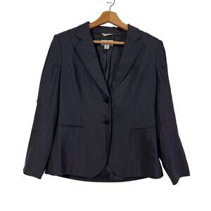 Talbot's Vintage Women's Dark Gray Blazer Jacket Wool Blend Button Front 8P